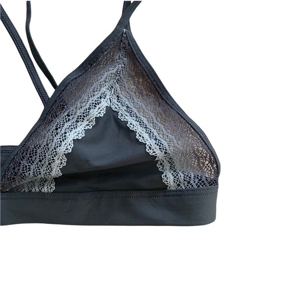 NWT Josie Natori Pewter Grey Lace Strappy Bralette - Picture 4 of 6